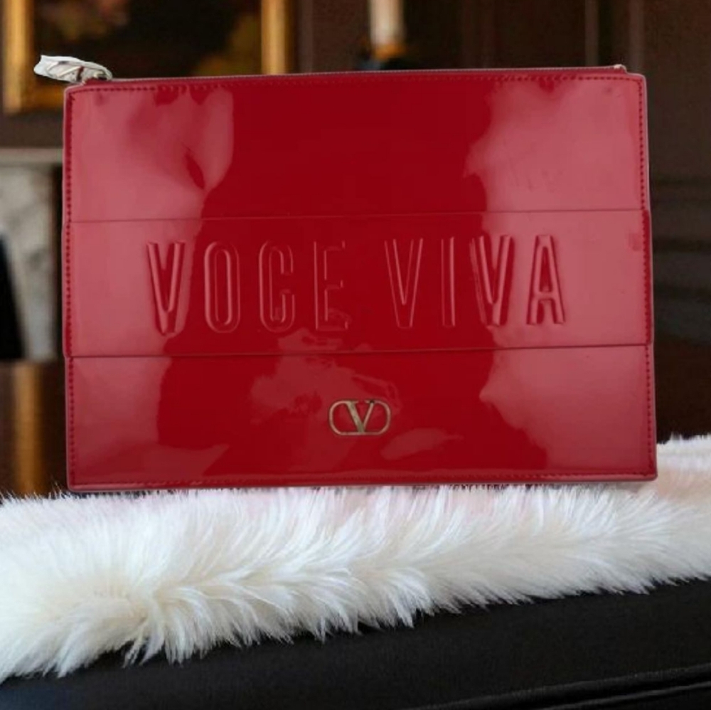 Valentino Voce Viva Red Make Up Bag/ Clutch Style